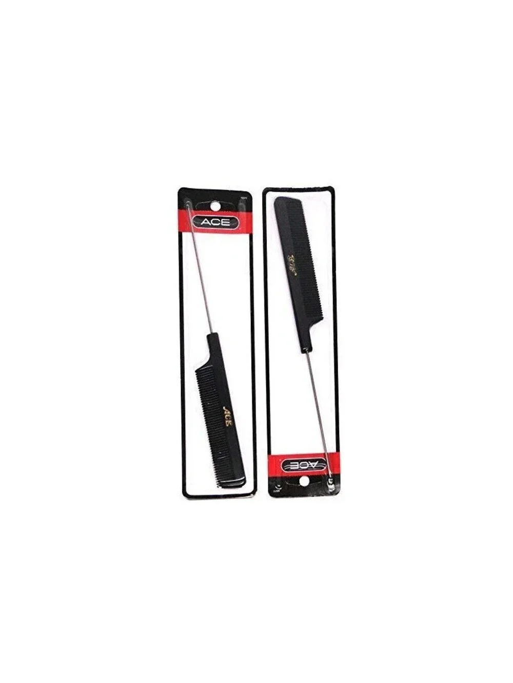 ACE All Purpose Rat Tail Comb w/ Metal Tail – 6 Pack | Professional Styling | Ne